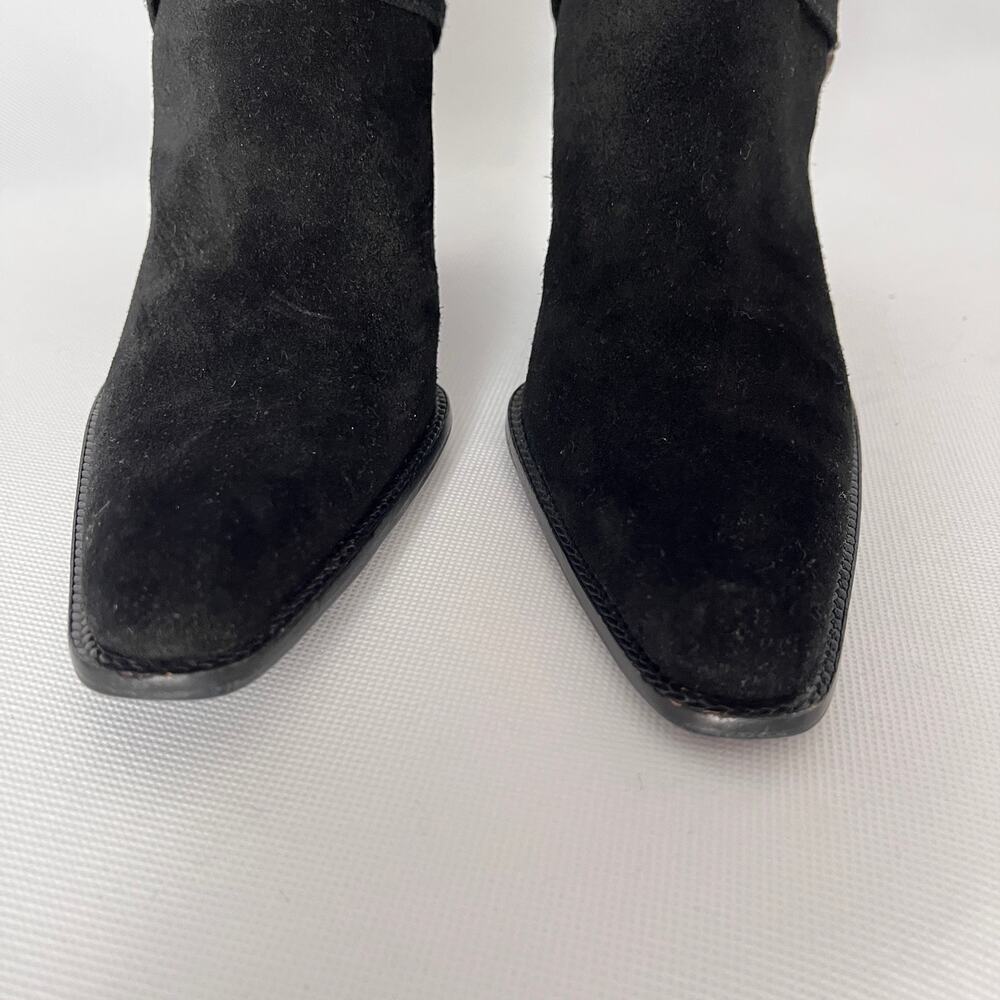 Stuart Weitzman Slouch Crystal Wrap Buckle Boots … - image 5